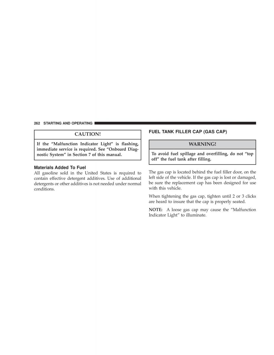 Jeep Liberty Cherokee KJ owners manual / page 262