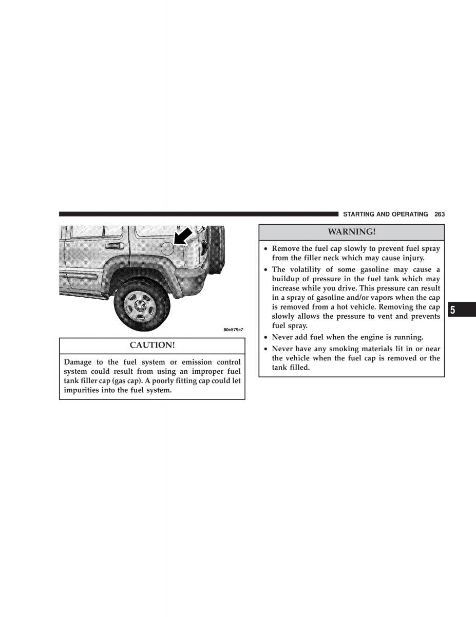 Jeep Liberty Cherokee KJ owners manual / page 263