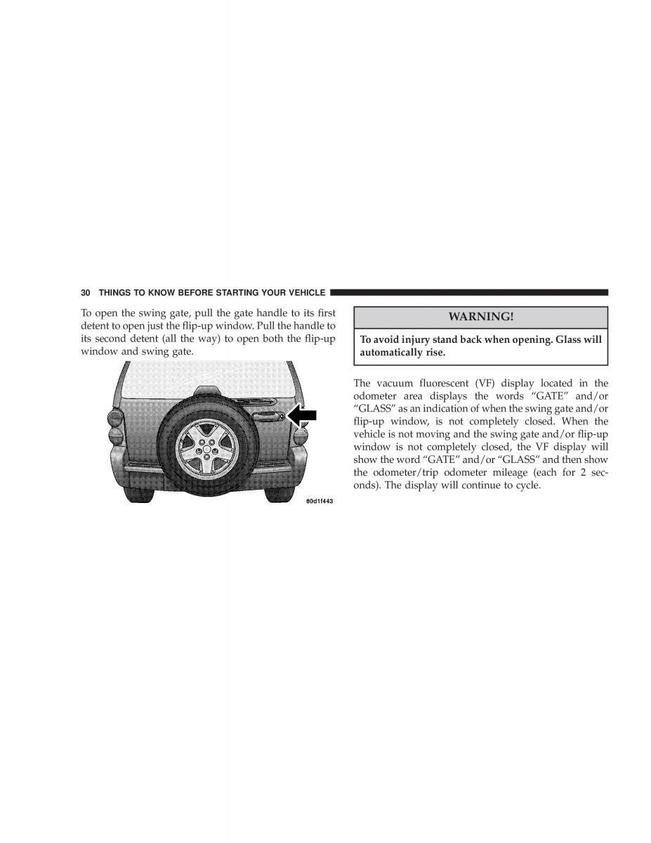 Jeep Liberty Cherokee KJ owners manual / page 30