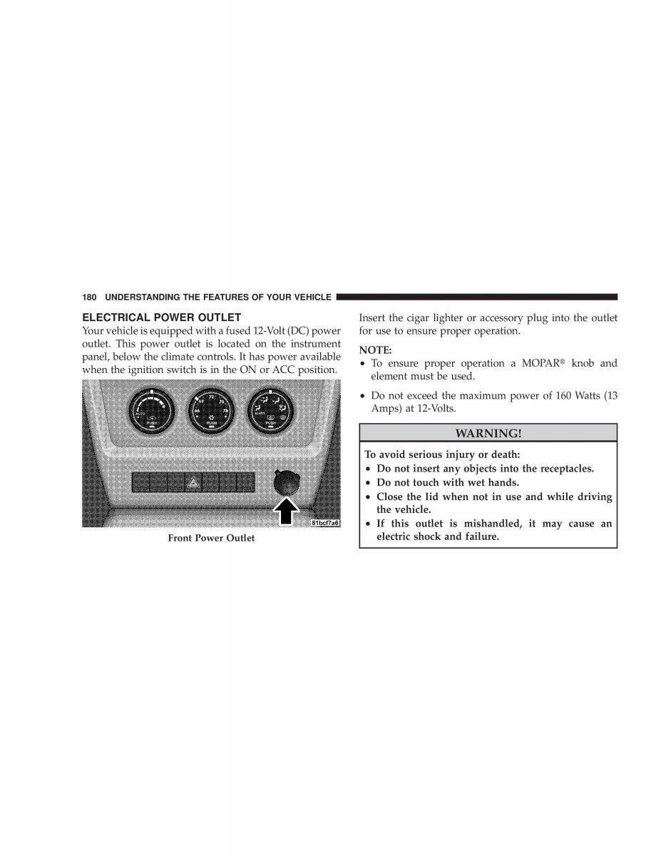 Jeep Liberty Cherokee KK owners manual / page 182