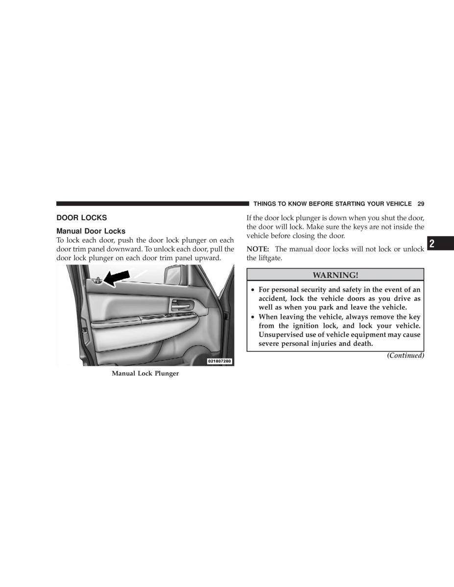 Jeep Liberty Cherokee KK owners manual / page 31