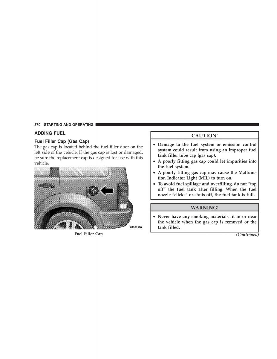 Jeep Liberty Cherokee KK owners manual / page 372