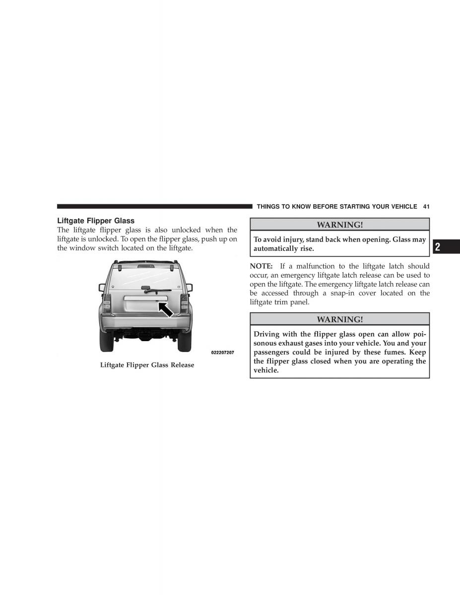 Jeep Liberty Cherokee KK owners manual / page 43