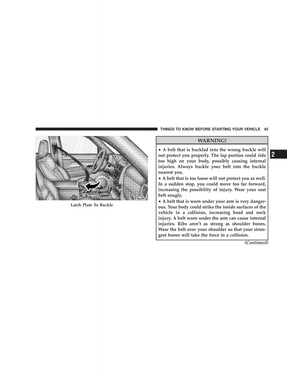 Jeep Liberty Cherokee KK owners manual / page 47