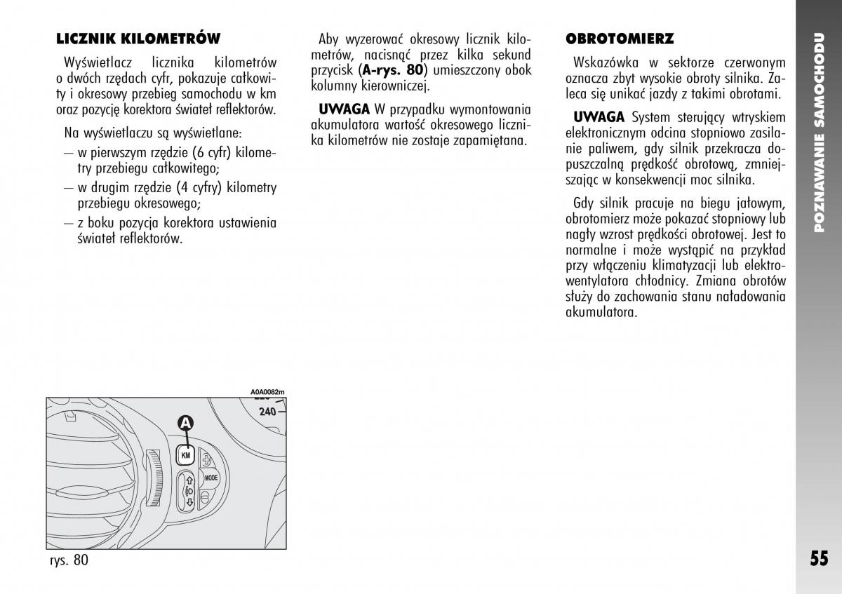 Alfa Romeo 147 instrukcja obslugi / page 57