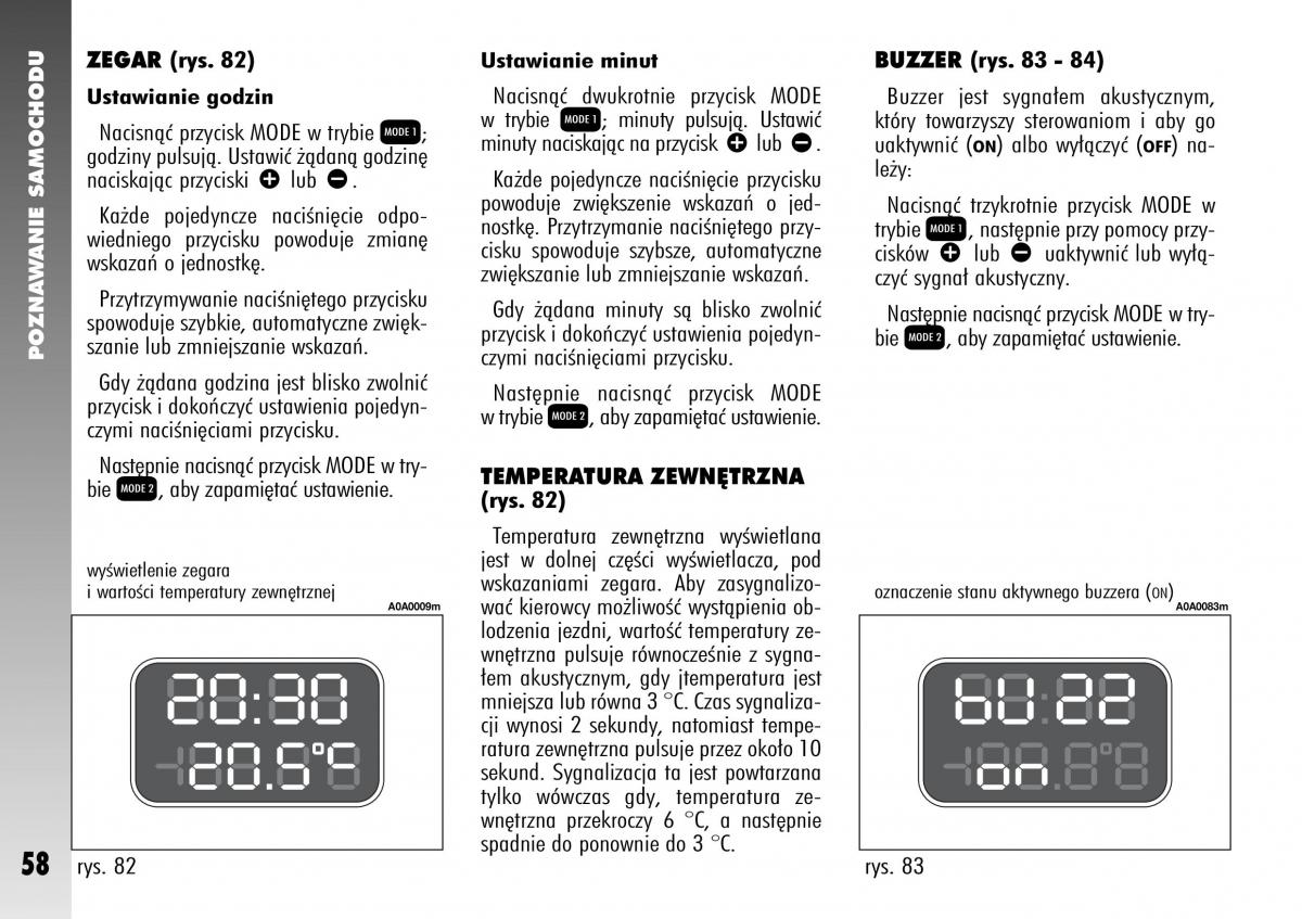 Alfa Romeo 147 instrukcja obslugi / page 60