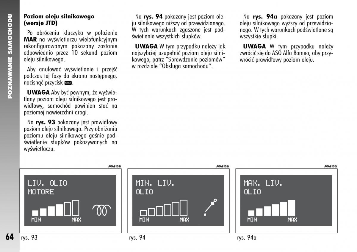 Alfa Romeo 147 instrukcja obslugi / page 66