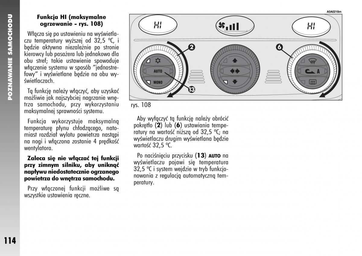 Alfa Romeo 147 instrukcja obslugi / page 116