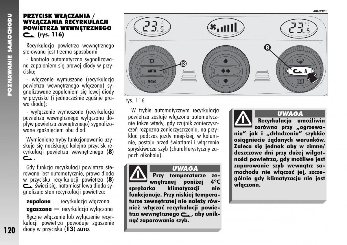 Alfa Romeo 147 instrukcja obslugi / page 122