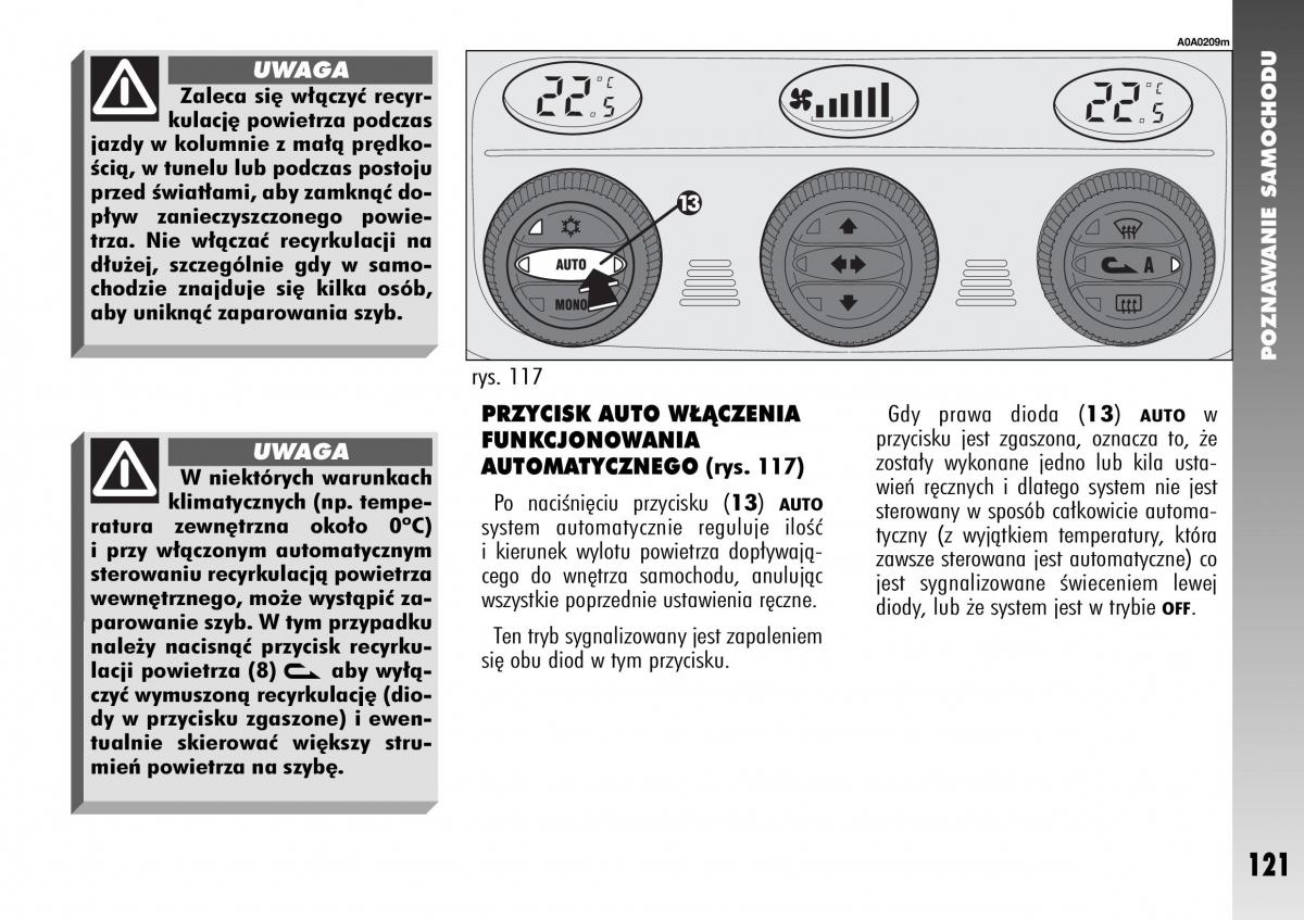 Alfa Romeo 147 instrukcja obslugi / page 123