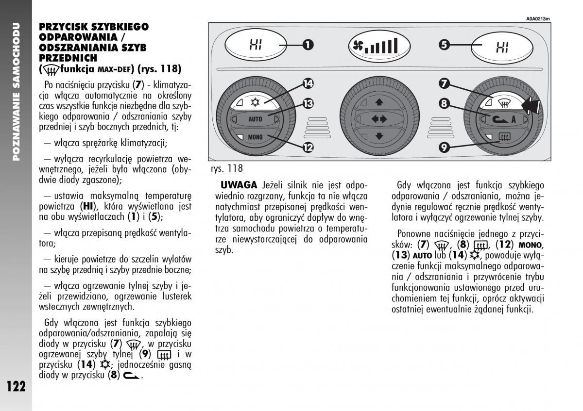 Alfa Romeo 147 instrukcja obslugi / page 124