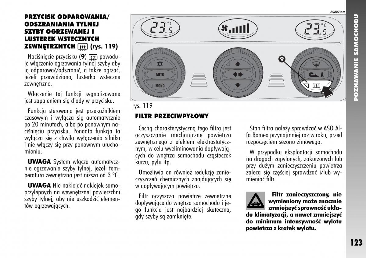 Alfa Romeo 147 instrukcja obslugi / page 125