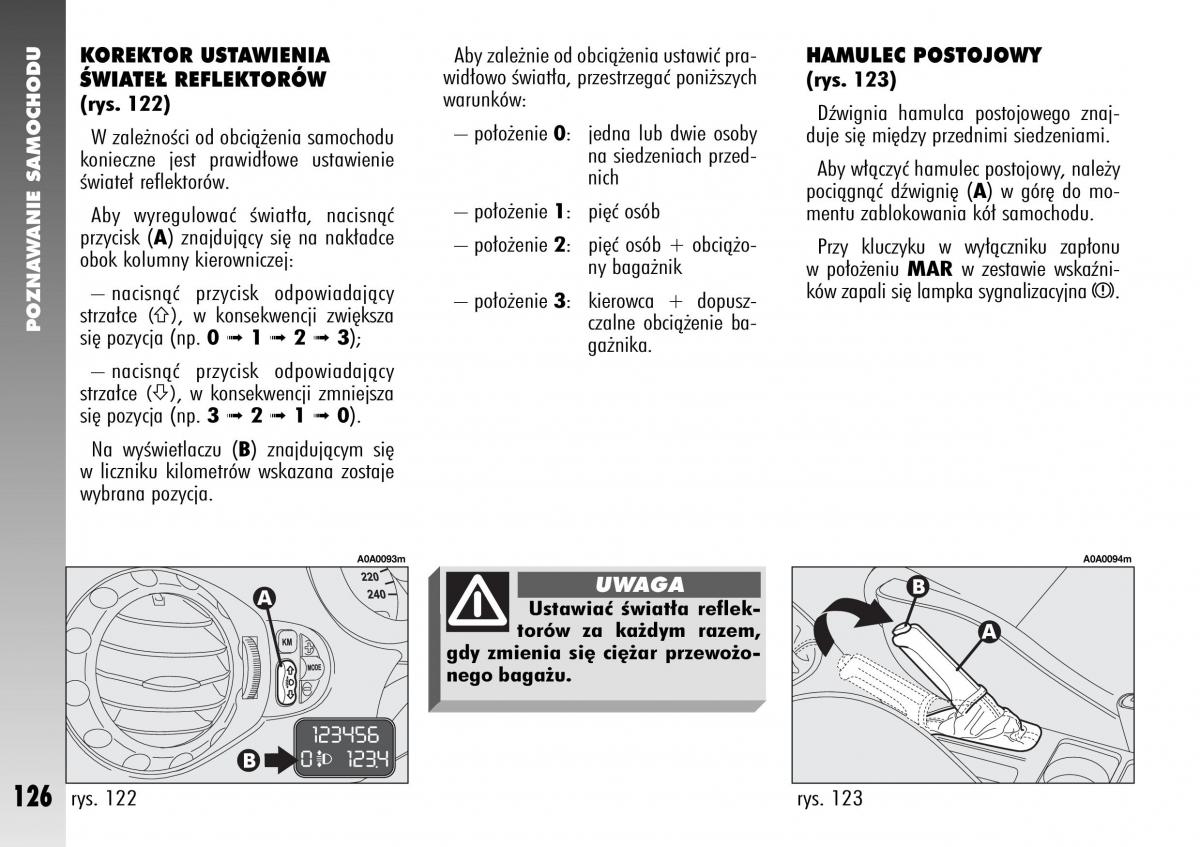 Alfa Romeo 147 instrukcja obslugi / page 128