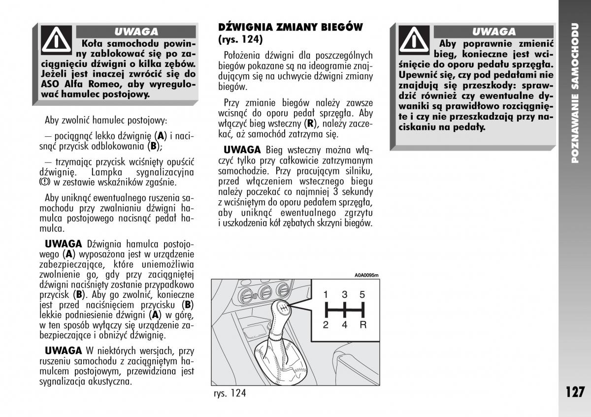 Alfa Romeo 147 instrukcja obslugi / page 129