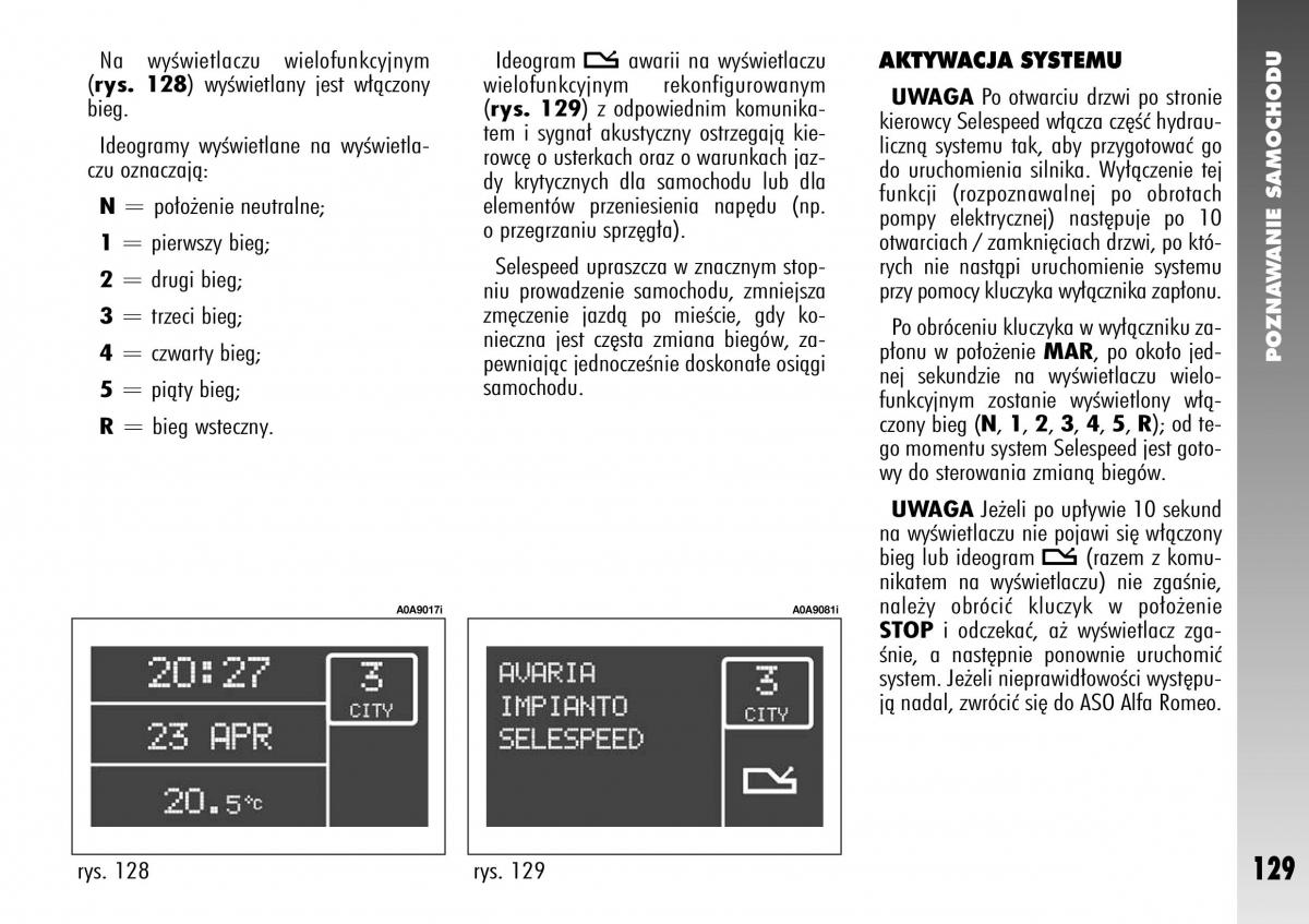 Alfa Romeo 147 instrukcja obslugi / page 131