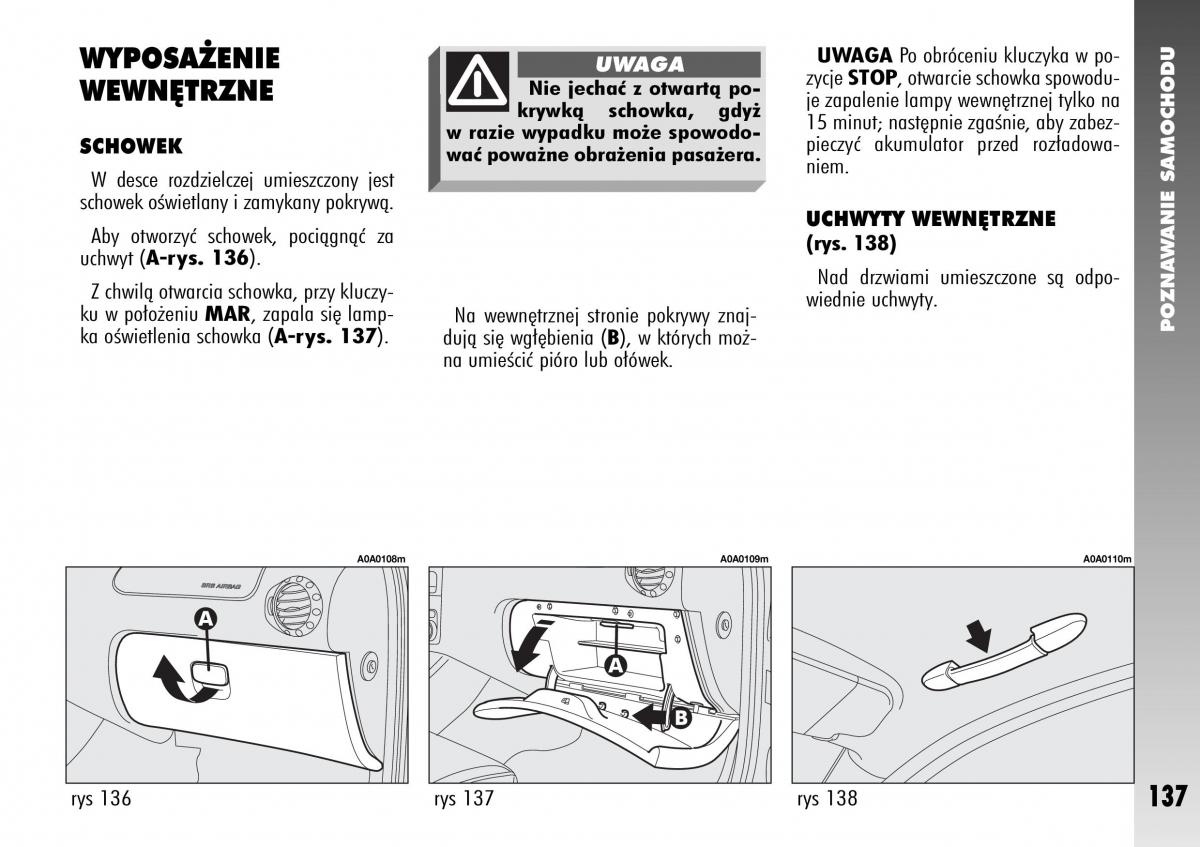 Alfa Romeo 147 instrukcja obslugi / page 139