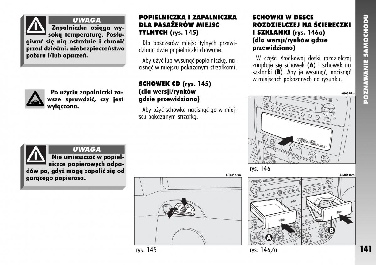 Alfa Romeo 147 instrukcja obslugi / page 143