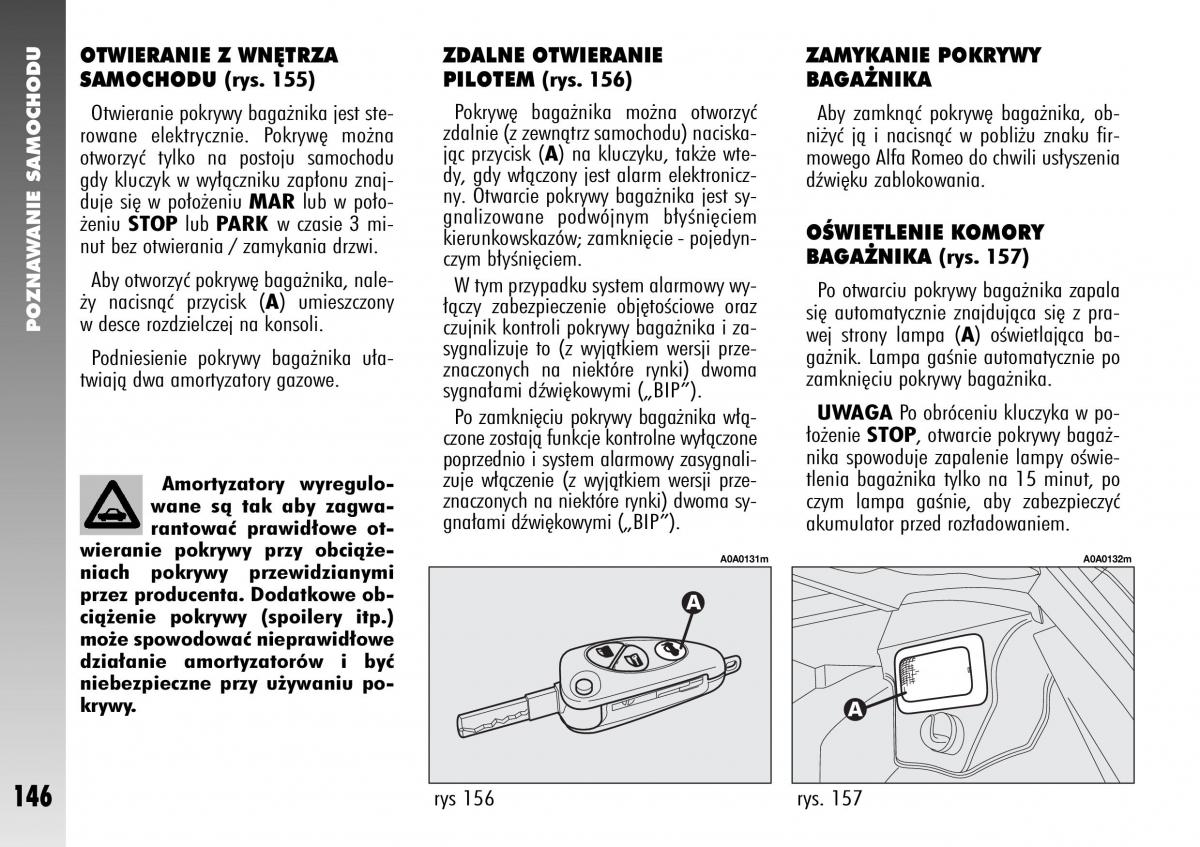 Alfa Romeo 147 instrukcja obslugi / page 148