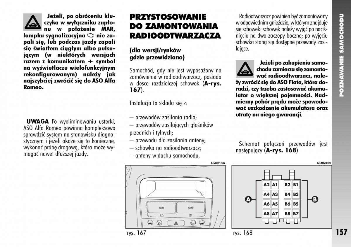 Alfa Romeo 147 instrukcja obslugi / page 159