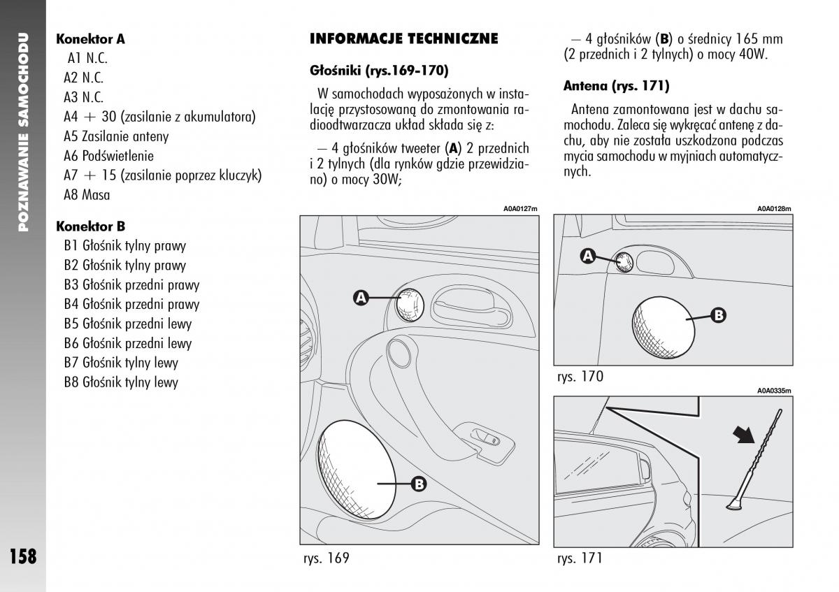 Alfa Romeo 147 instrukcja obslugi / page 160