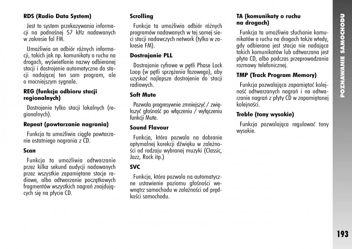 Alfa Romeo 147 instrukcja obslugi / page 195