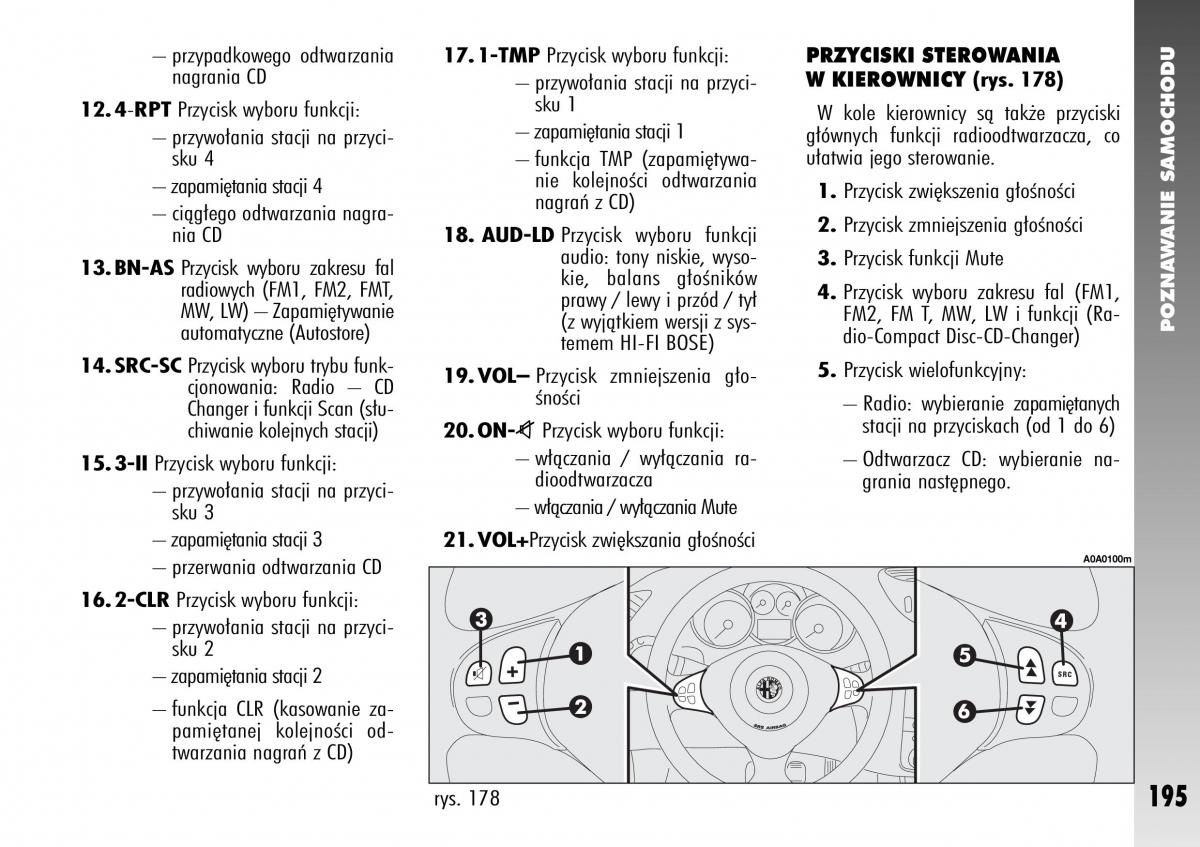 Alfa Romeo 147 instrukcja obslugi / page 197