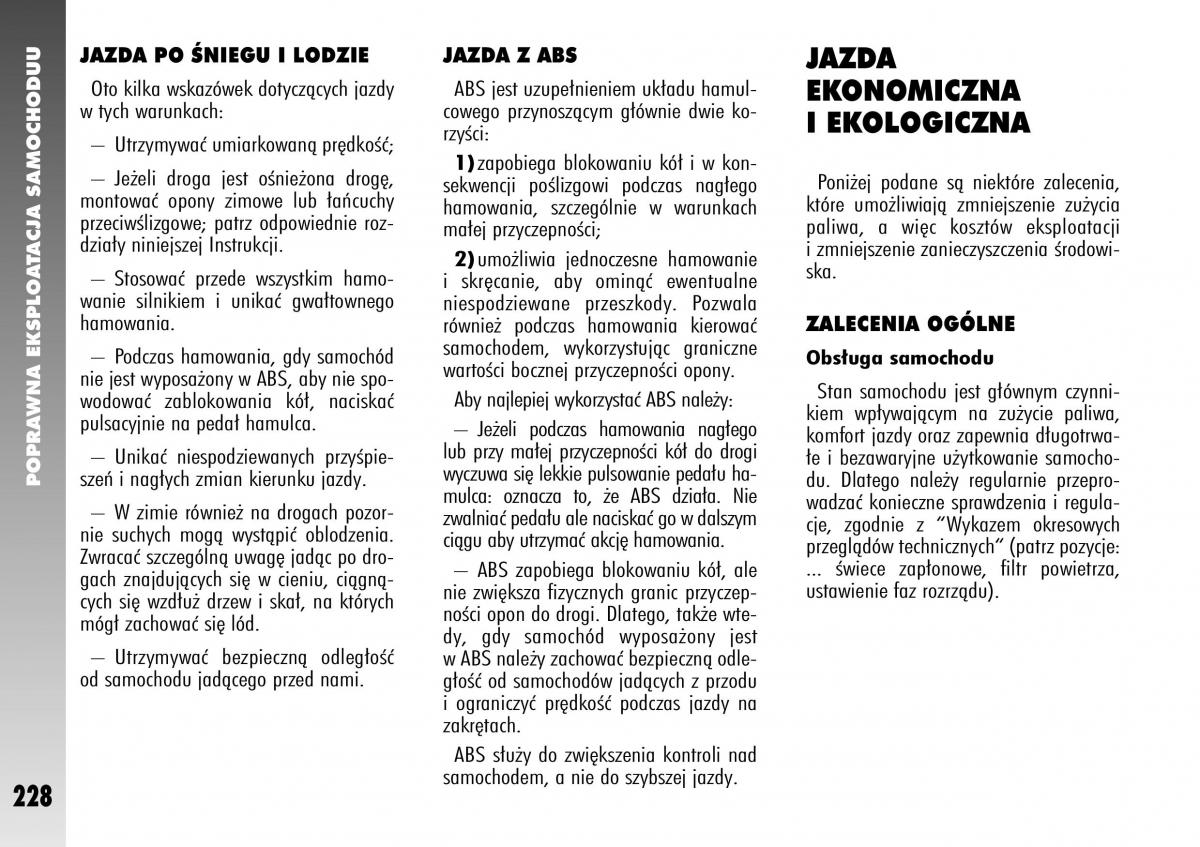 Alfa Romeo 147 instrukcja obslugi / page 230