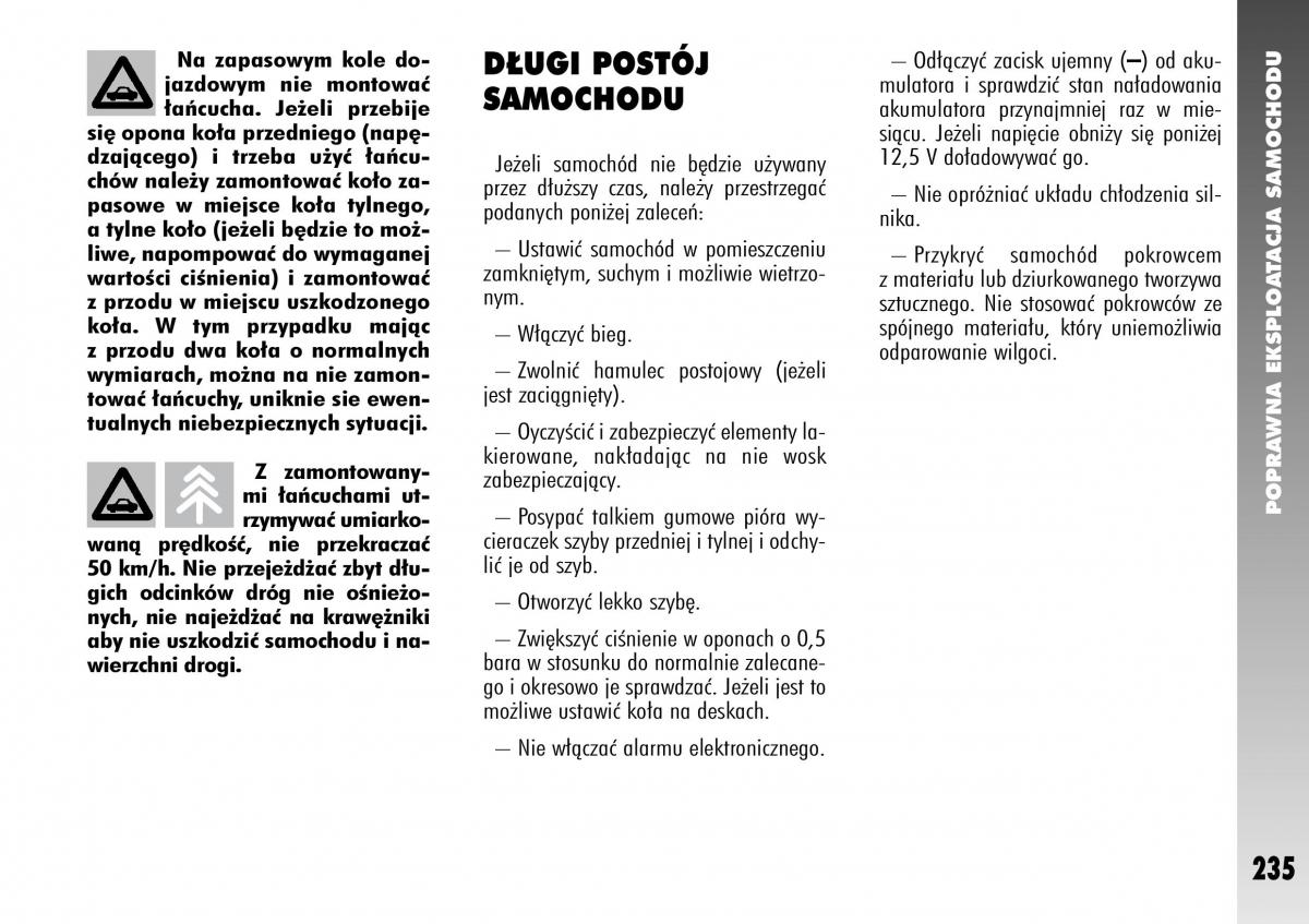 Alfa Romeo 147 instrukcja obslugi / page 237