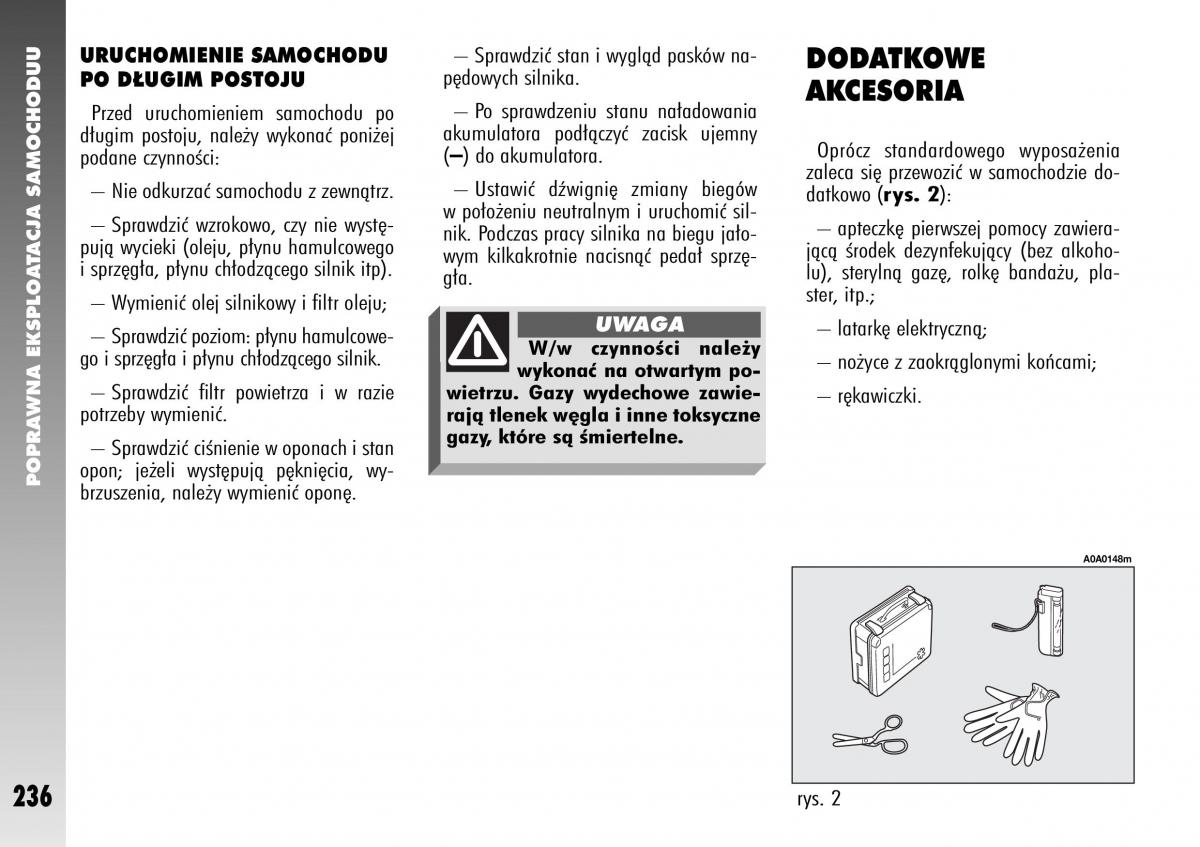 Alfa Romeo 147 instrukcja obslugi / page 238