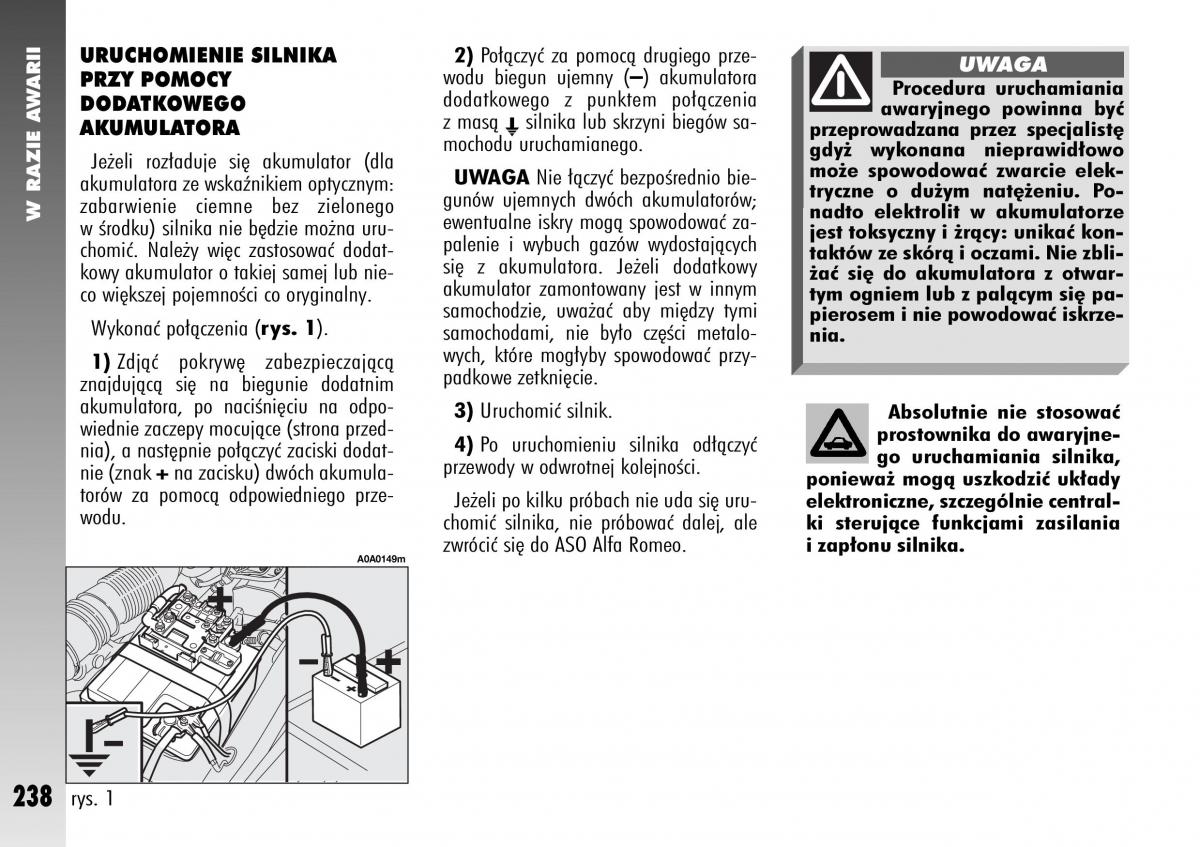 Alfa Romeo 147 instrukcja obslugi / page 240