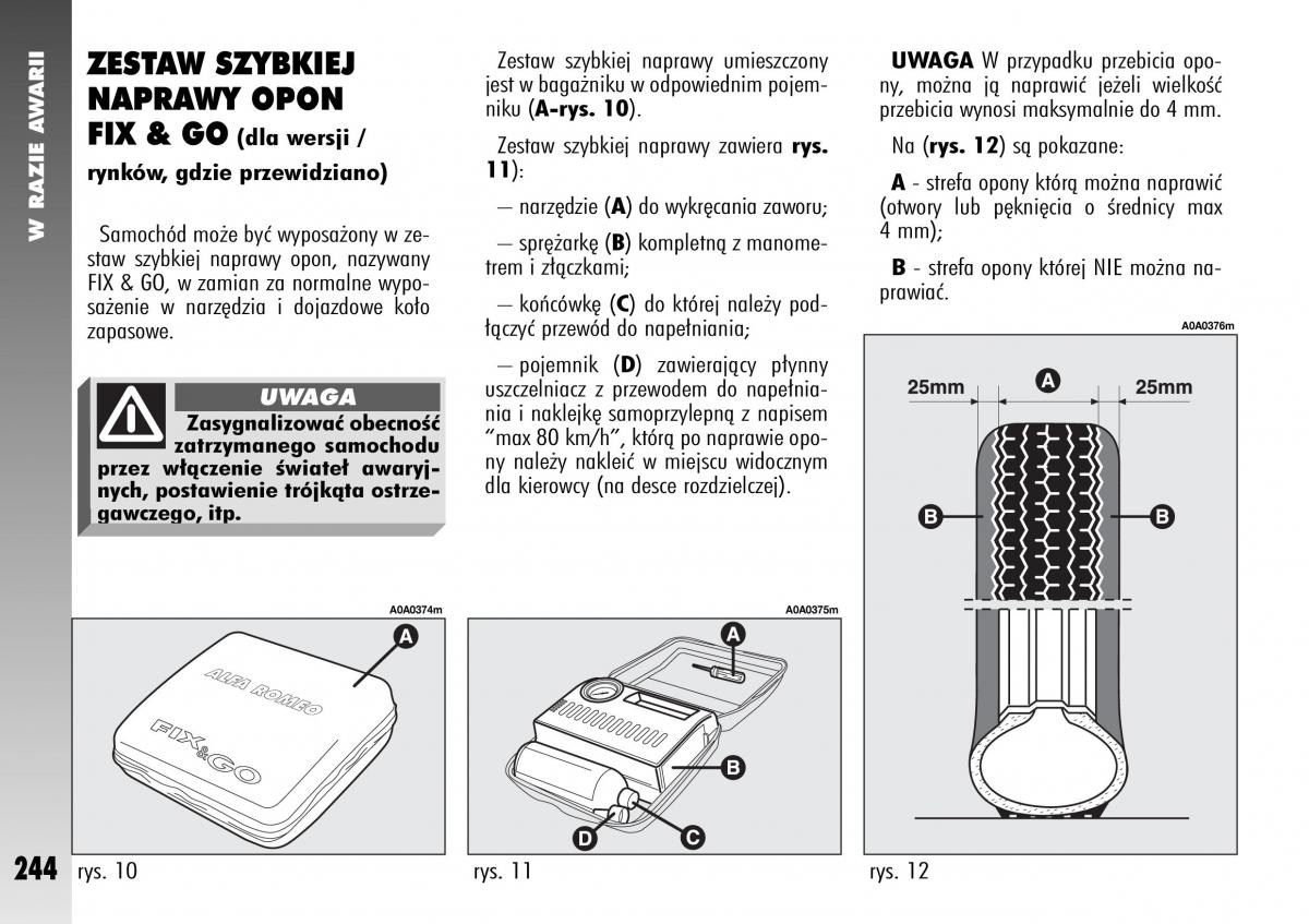 Alfa Romeo 147 instrukcja obslugi / page 246