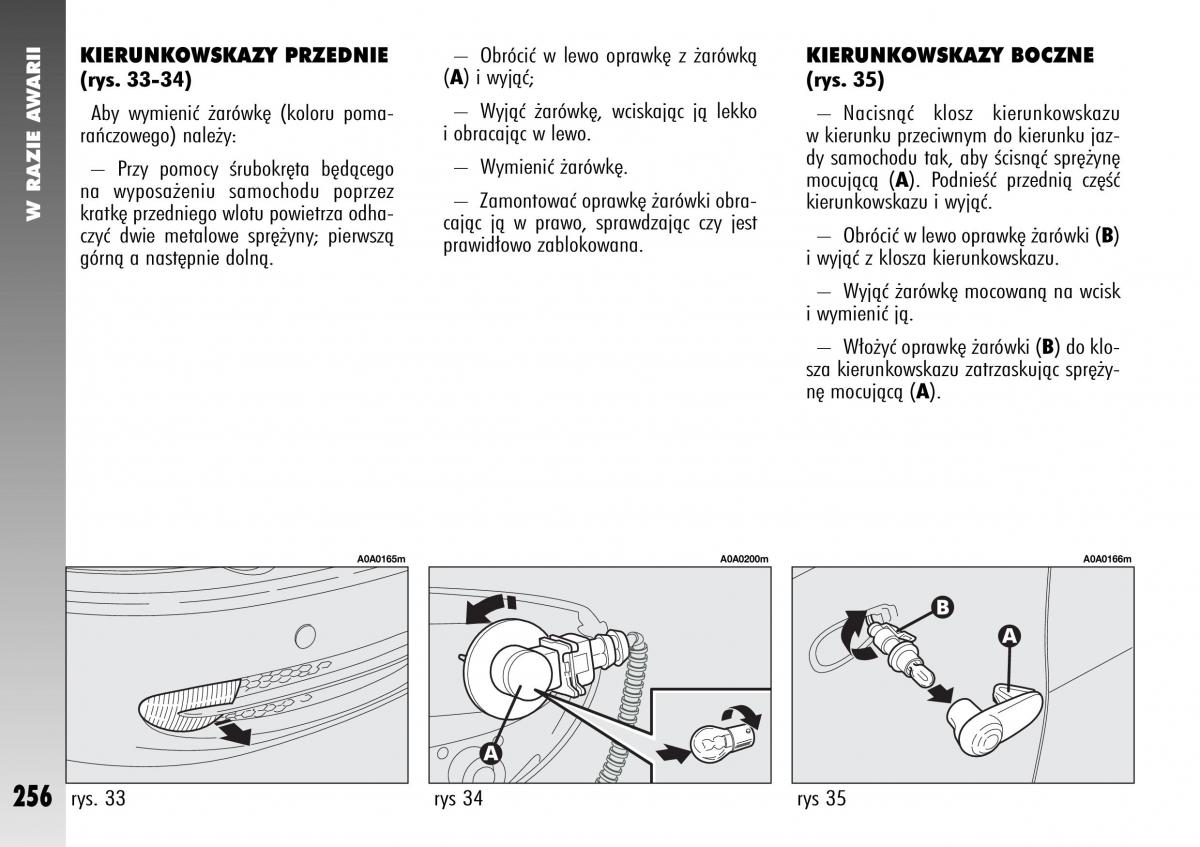 Alfa Romeo 147 instrukcja obslugi / page 258