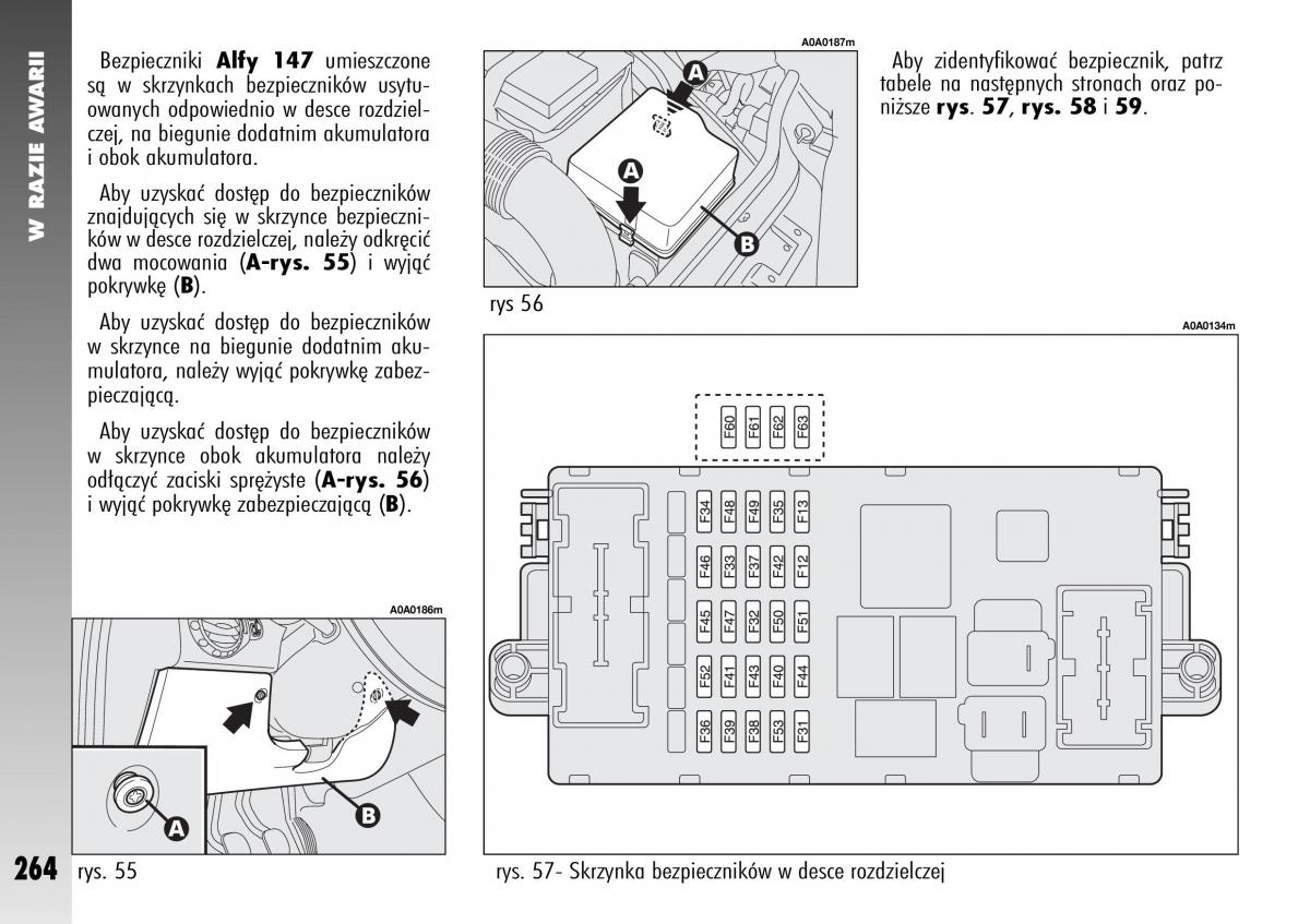 Alfa Romeo 147 instrukcja obslugi / page 266