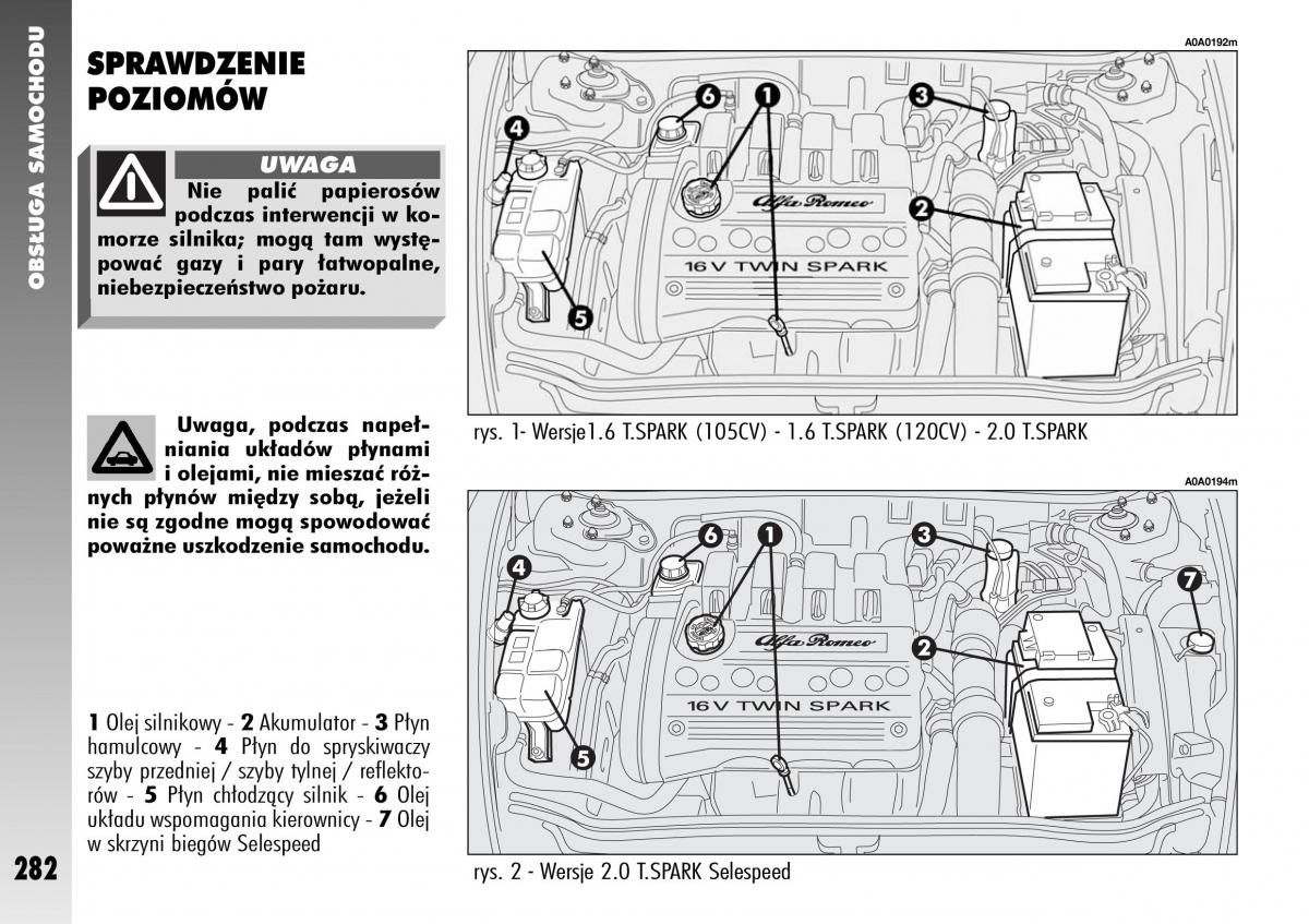 Alfa Romeo 147 instrukcja obslugi / page 284