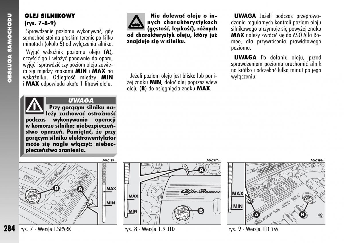 Alfa Romeo 147 instrukcja obslugi / page 286