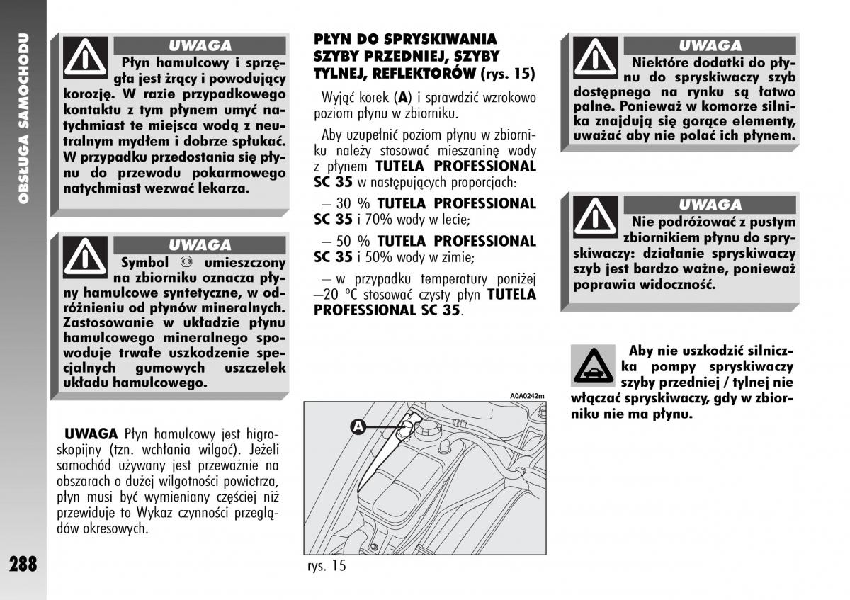 Alfa Romeo 147 instrukcja obslugi / page 290