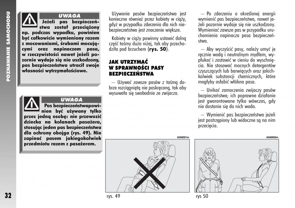 Alfa Romeo 147 instrukcja obslugi / page 34