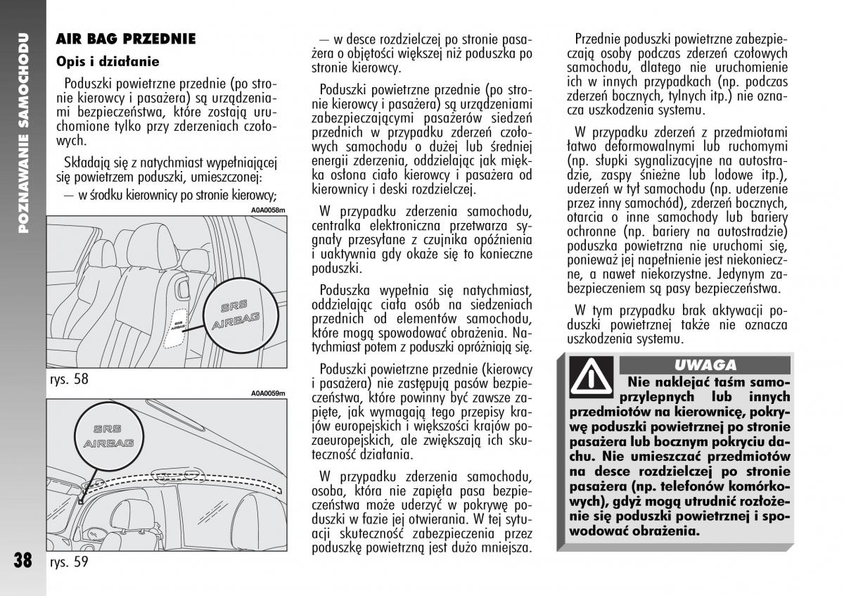 Alfa Romeo 147 instrukcja obslugi / page 40