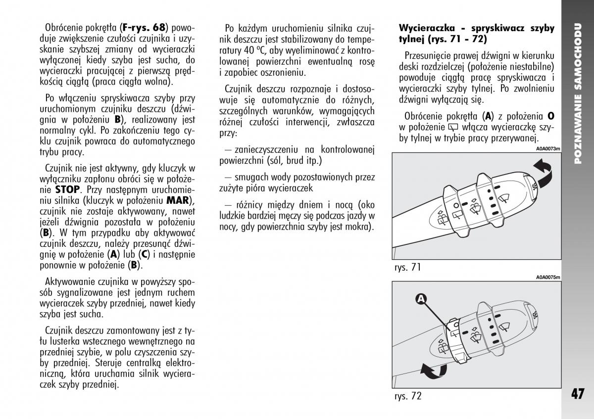 Alfa Romeo 147 instrukcja obslugi / page 49