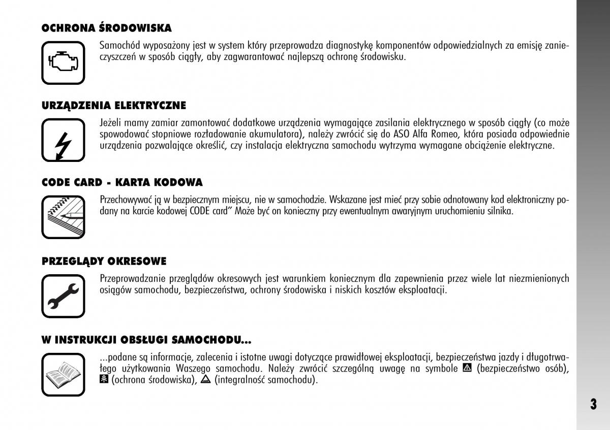 Alfa Romeo 147 instrukcja obslugi / page 5