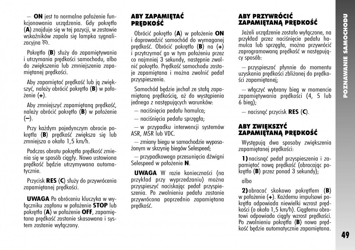 Alfa Romeo 147 instrukcja obslugi / page 51