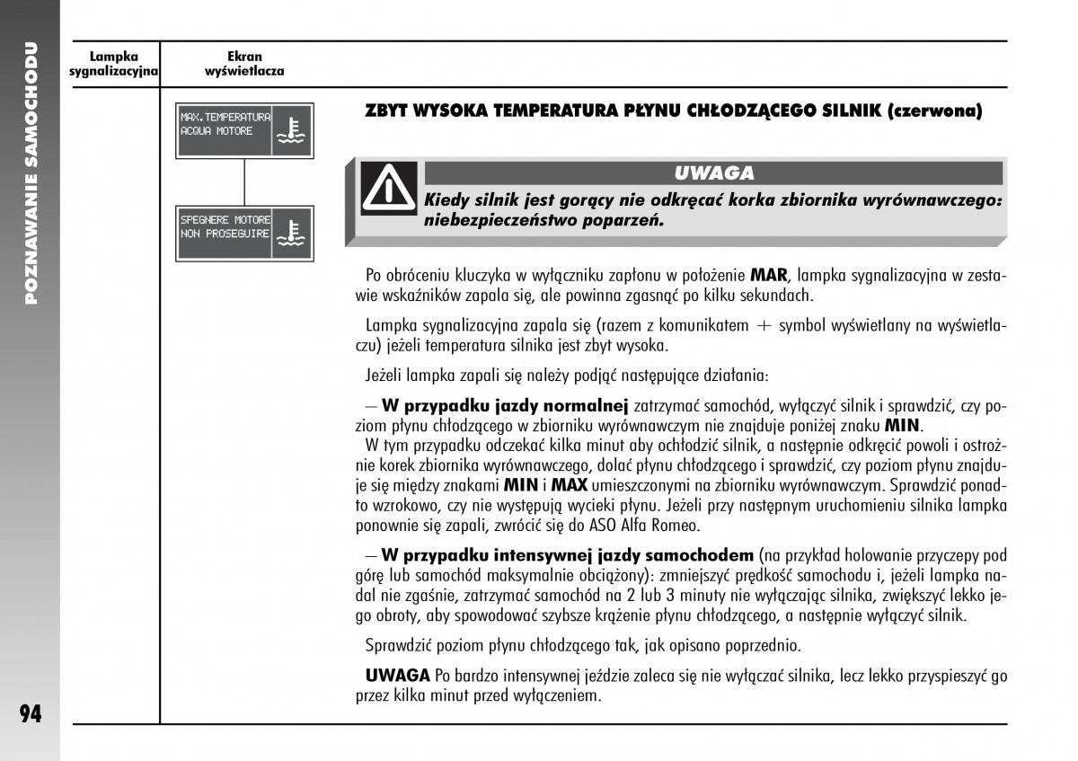 Alfa Romeo 156 instrukcja obslugi / page 96