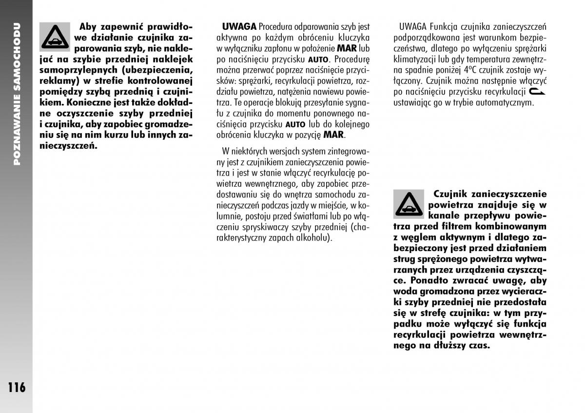 Alfa Romeo 156 instrukcja obslugi / page 118