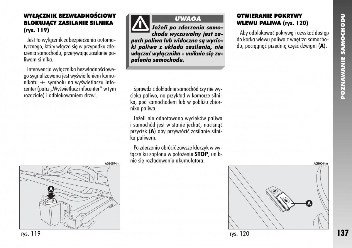 Alfa Romeo 156 instrukcja obslugi / page 139