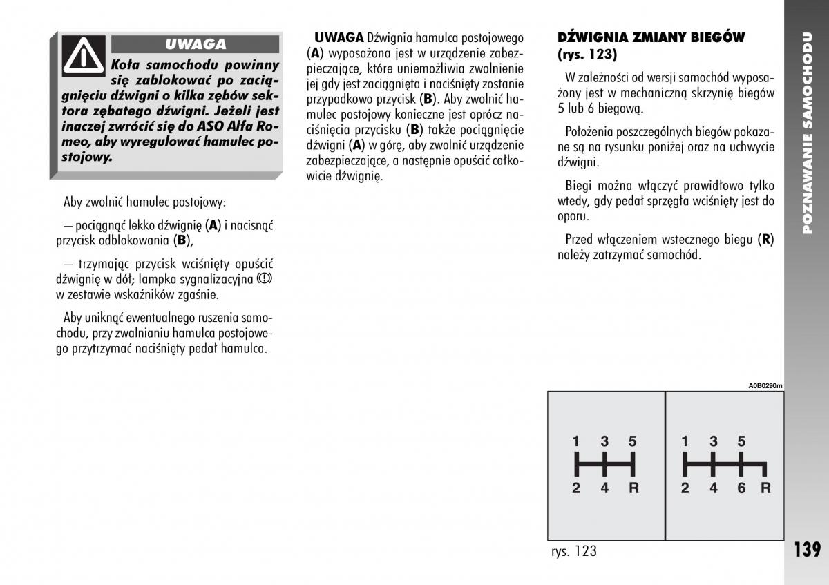 Alfa Romeo 156 instrukcja obslugi / page 141