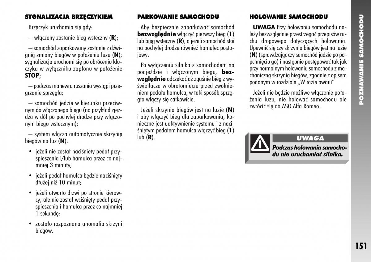 Alfa Romeo 156 instrukcja obslugi / page 153