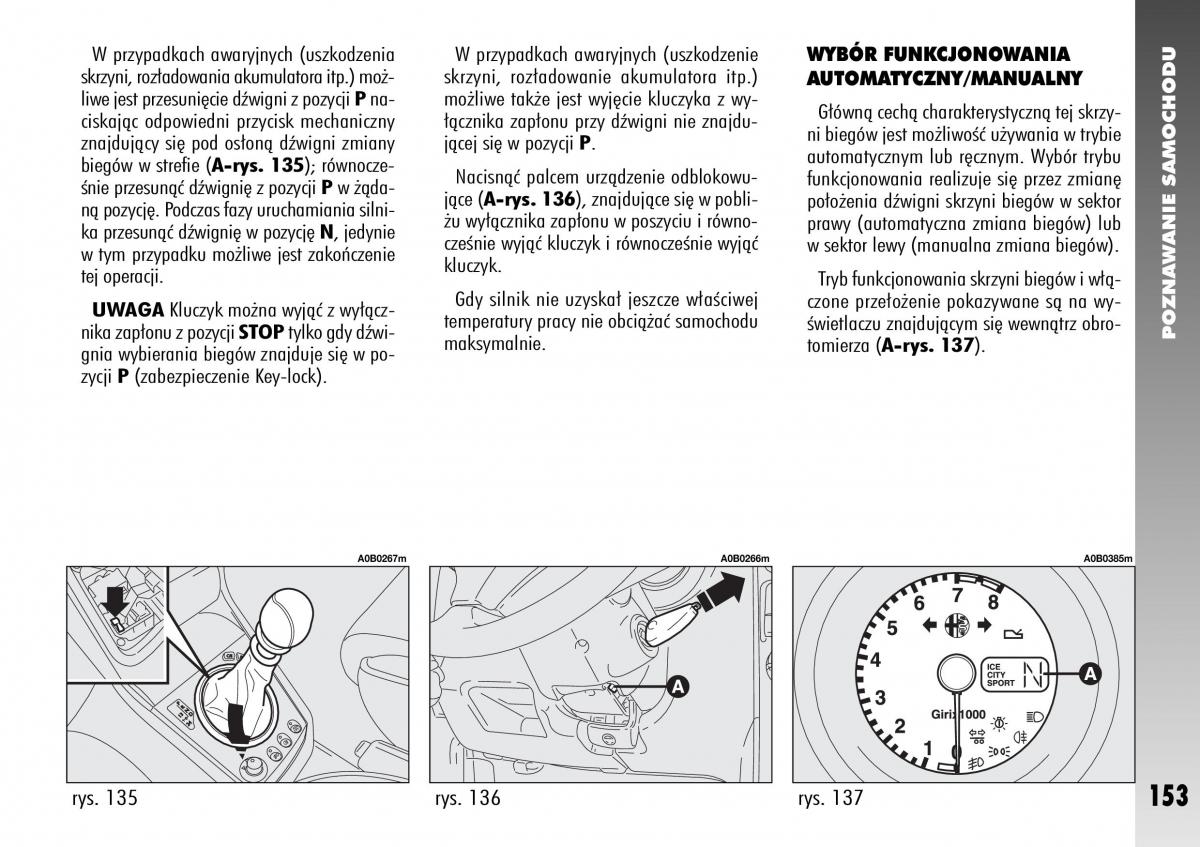 Alfa Romeo 156 instrukcja obslugi / page 155