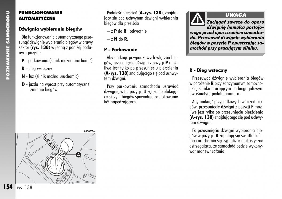 Alfa Romeo 156 instrukcja obslugi / page 156