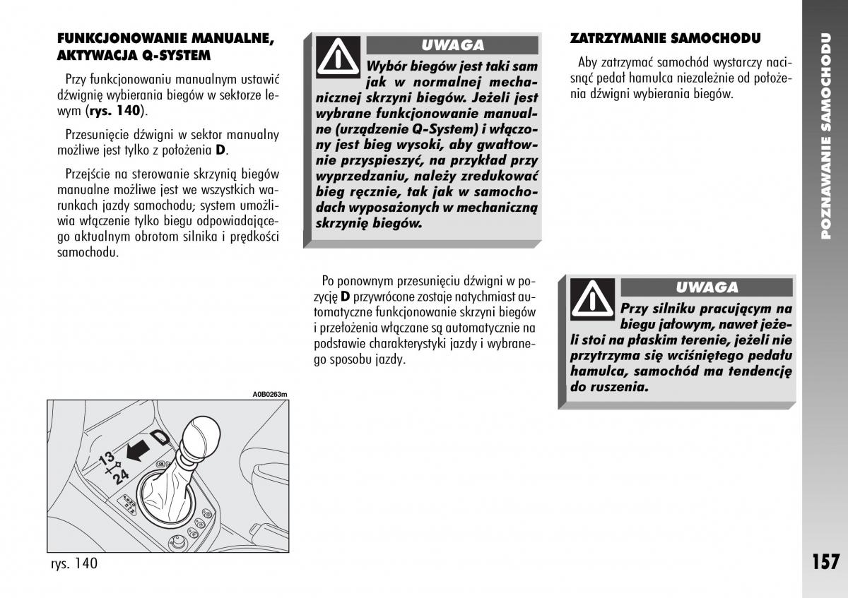 Alfa Romeo 156 instrukcja obslugi / page 159