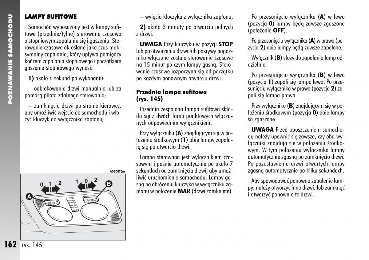 Alfa Romeo 156 instrukcja obslugi / page 164